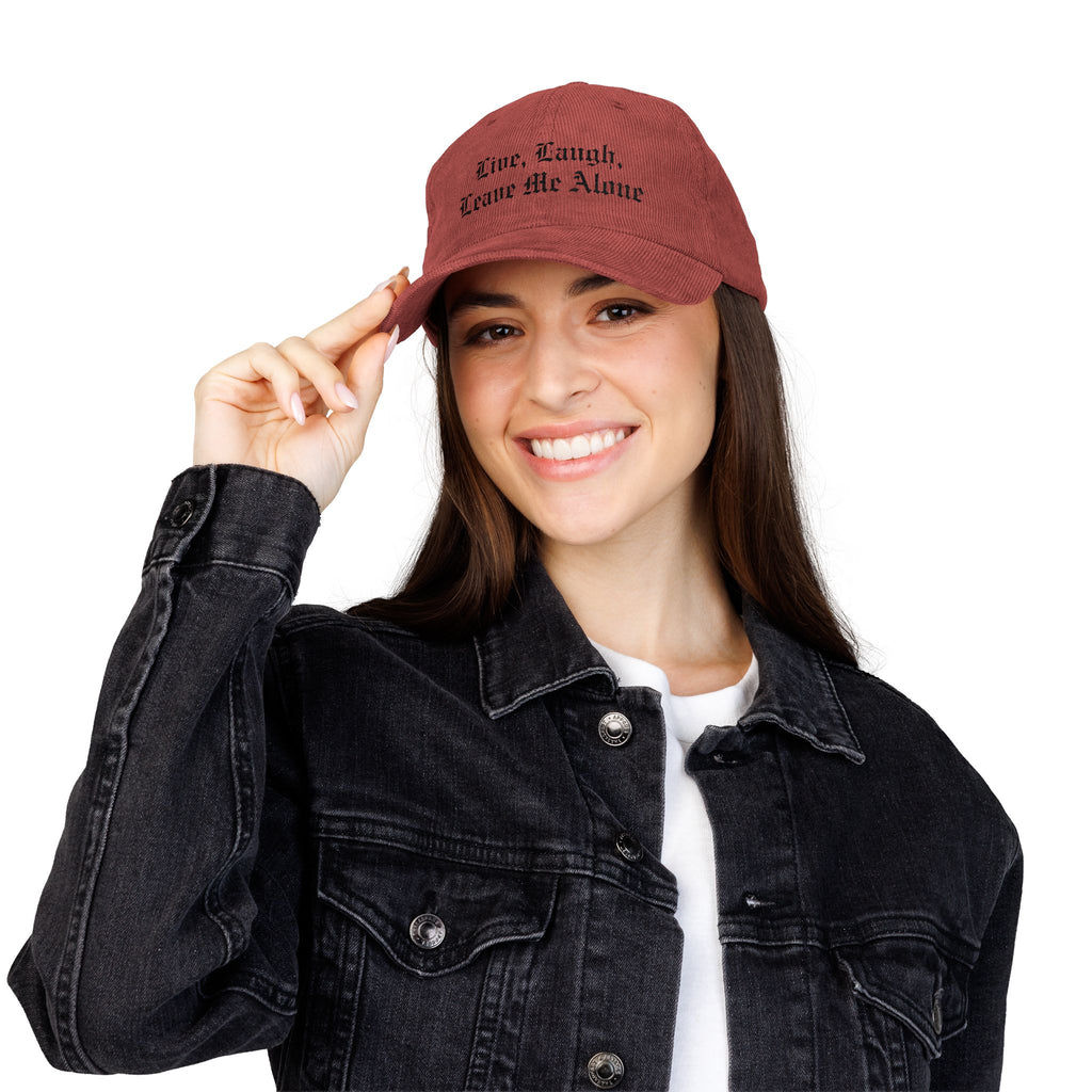 Leave Me Alone Corduroy Cap | Statement Wear