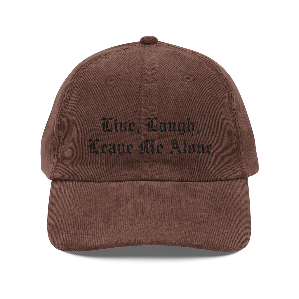 Leave Me Alone Corduroy Cap | Statement Wear