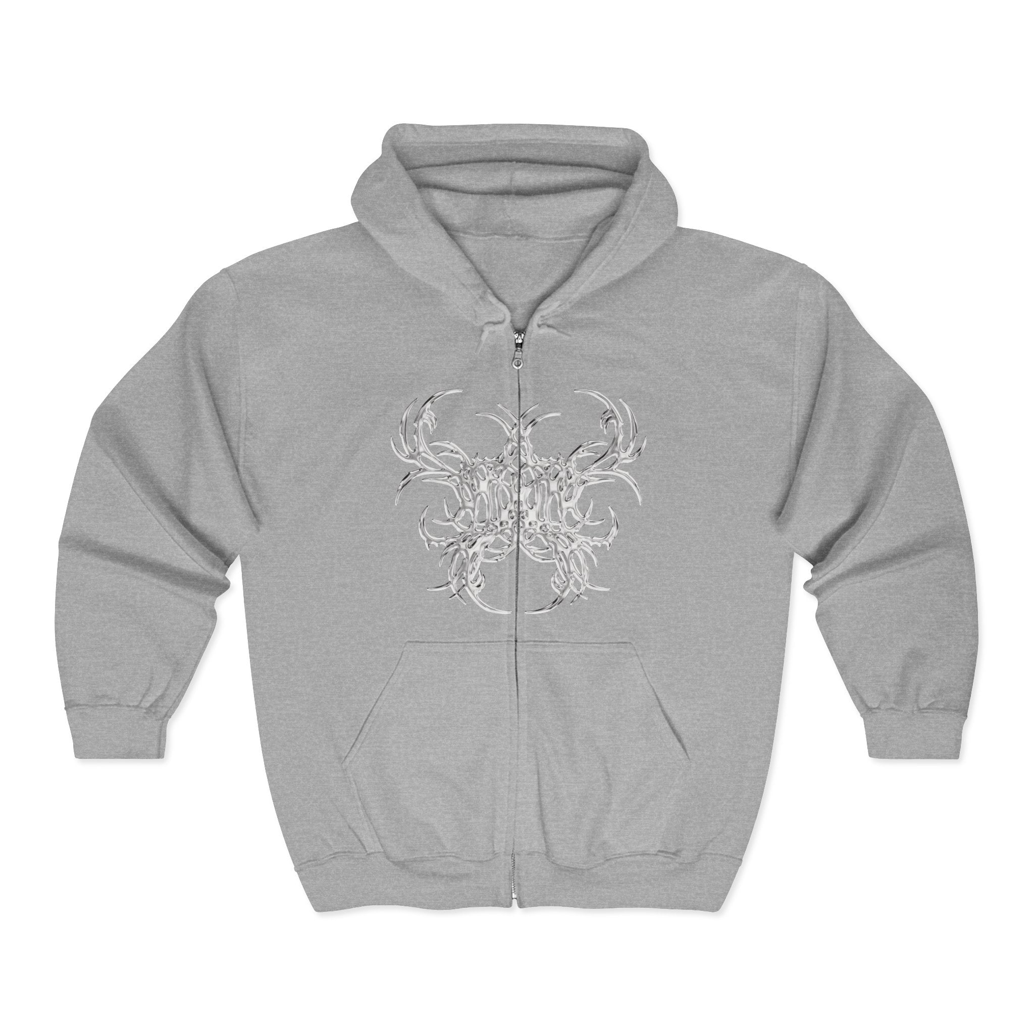 Metal Zip-up Embroidered Hoodie | Tillman Street Wear