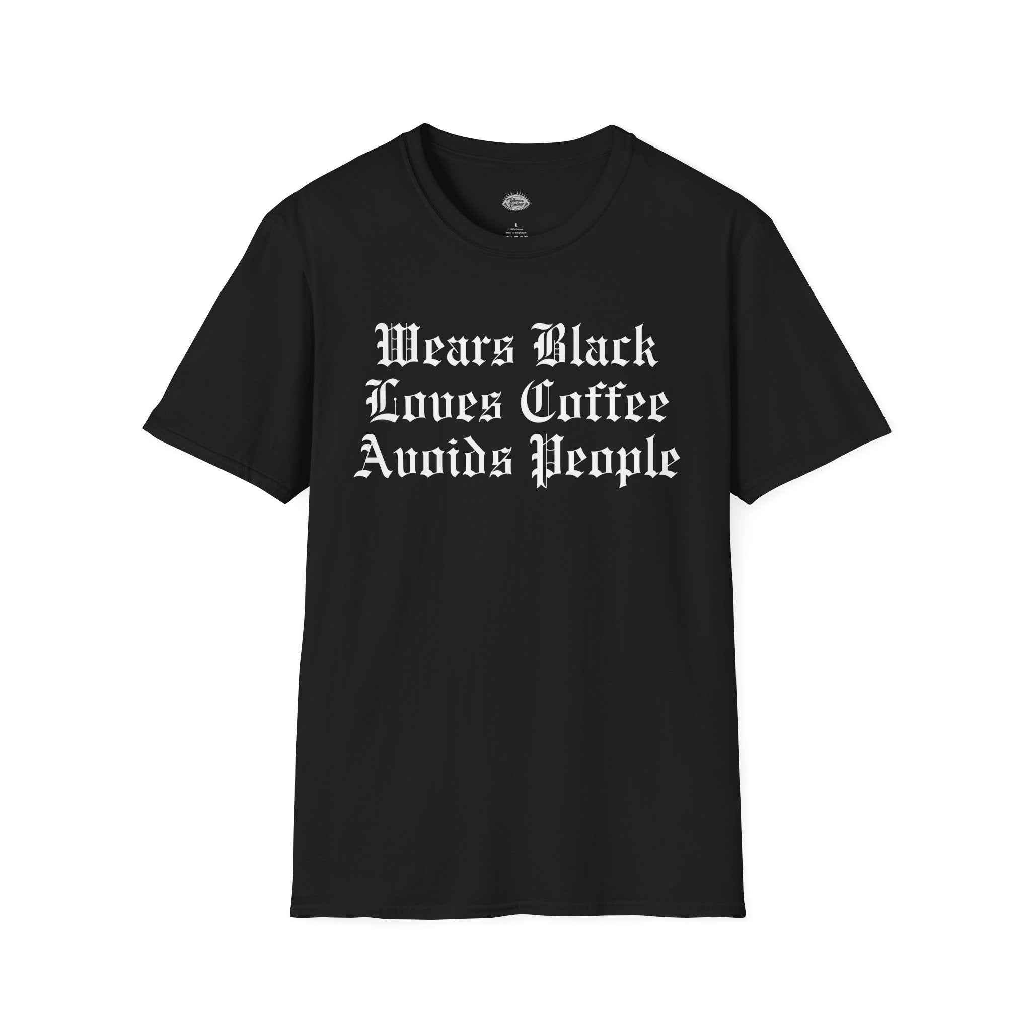 Sassy 'Wears Black, Drinks Coffee, Avoids People' Tee | Statement Wear