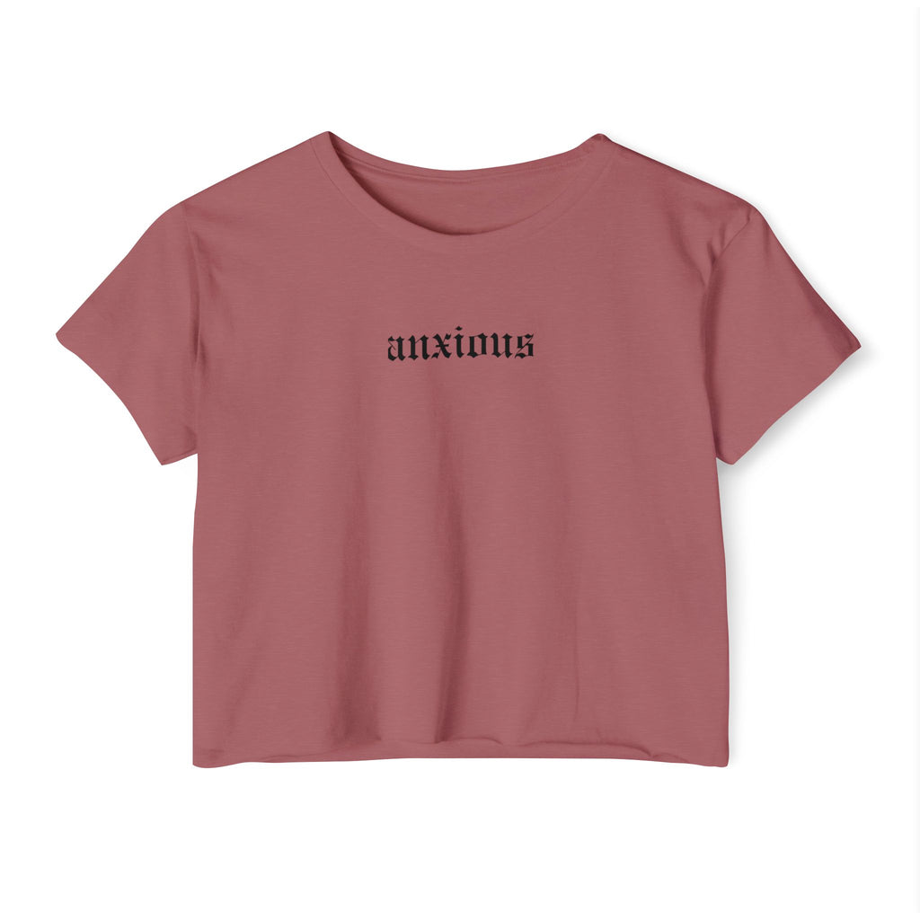 Anxious Crop Top | Statement Wear