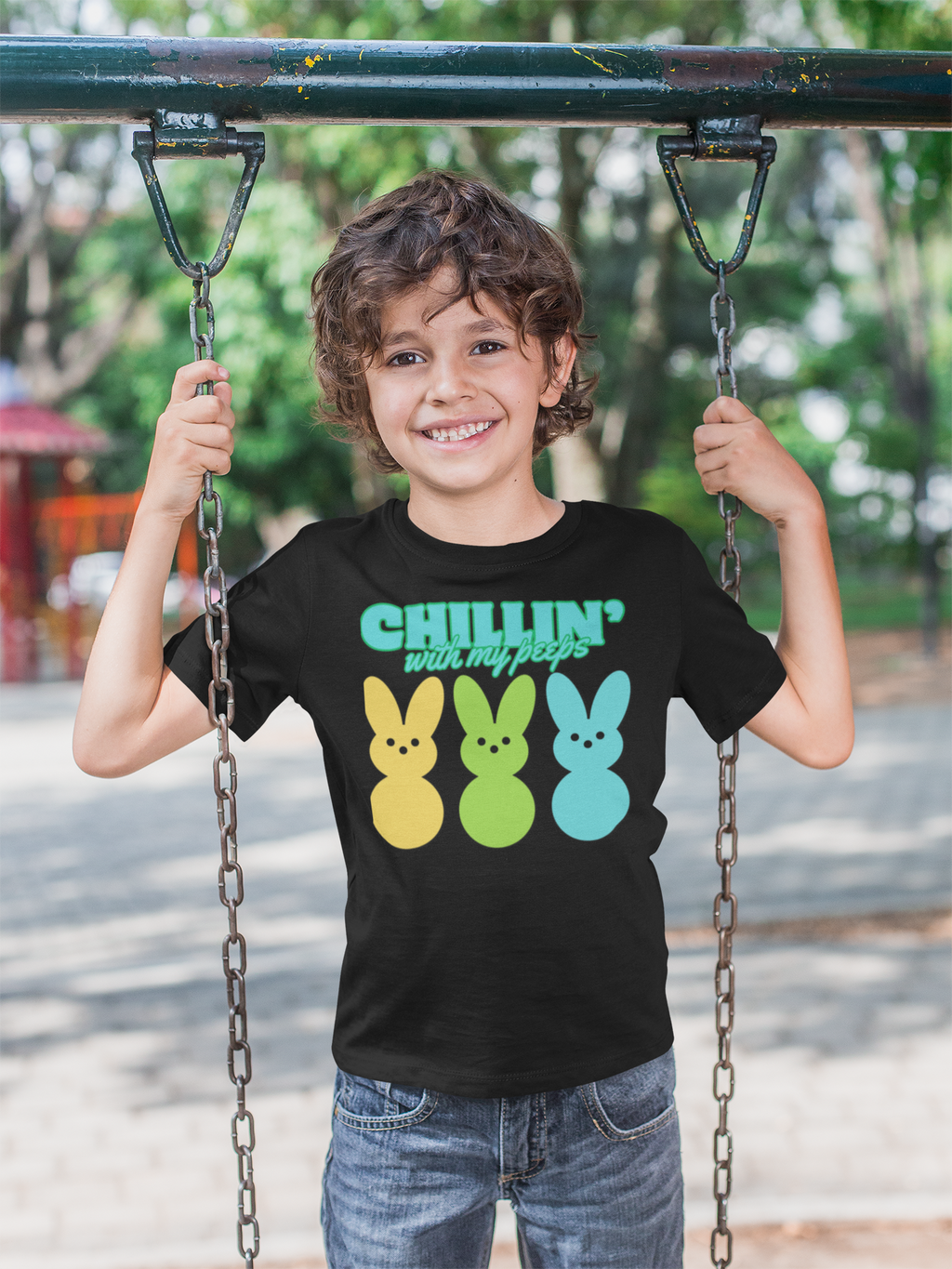 Chillin' With My Peeps Kids tee | Holiday Fits