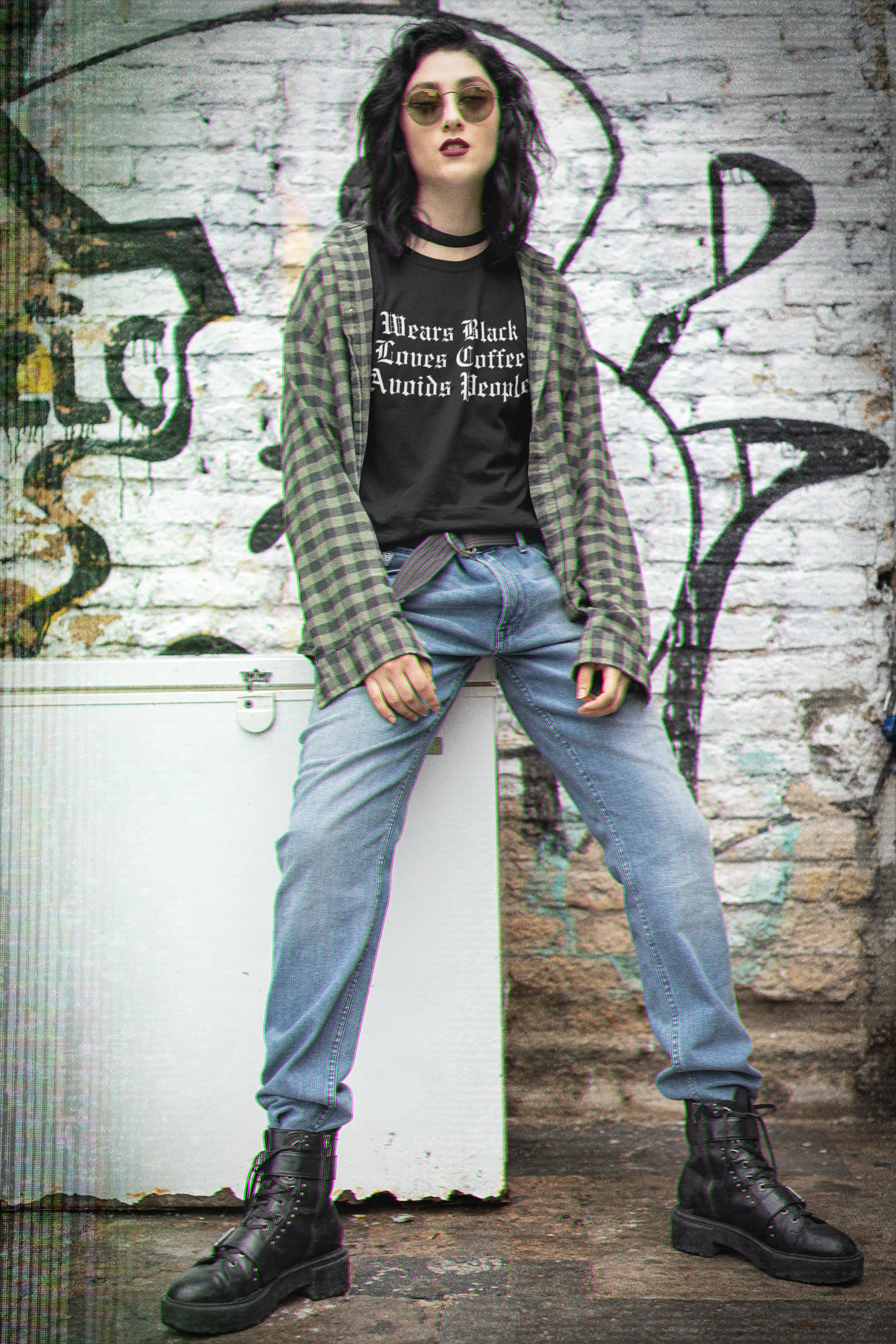 Sassy 'Wears Black, Drinks Coffee, Avoids People' Tee | Statement Wear