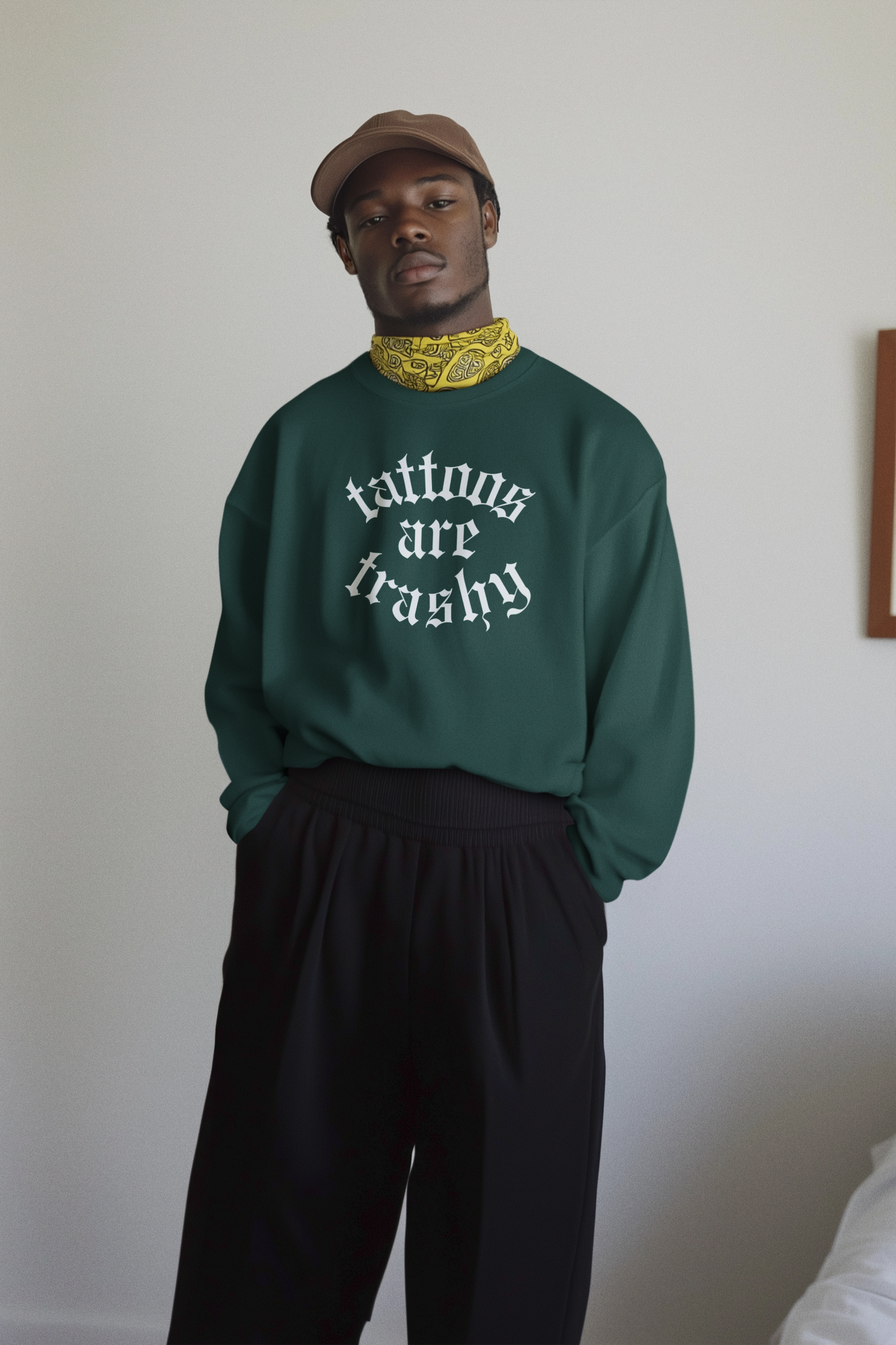 Tattoos Are Trashy Crewneck Sweatshirt | Statement Wear