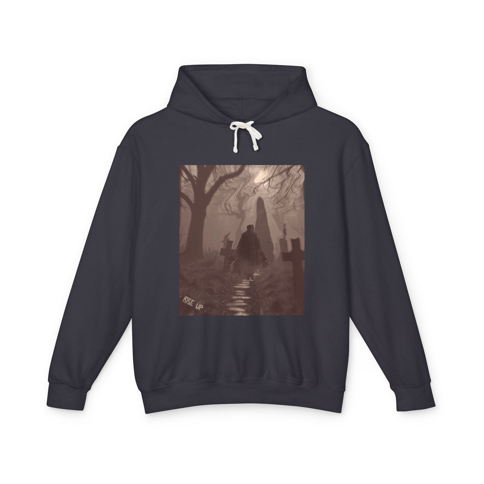 Foggy Cemetery Graphic Hoodie | Rise Up Active Wear