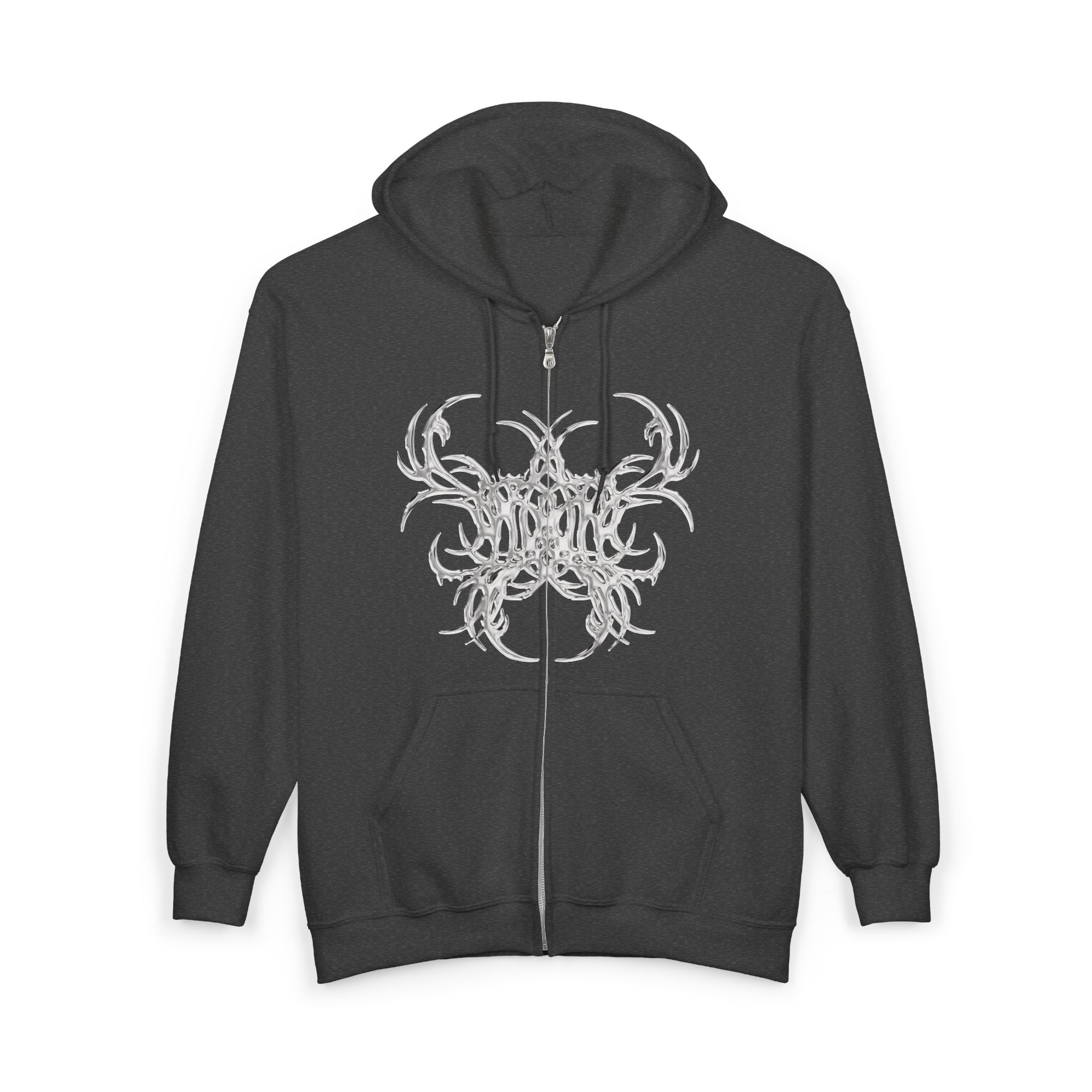 Metal Zip-up Embroidered Hoodie | Tillman Street Wear