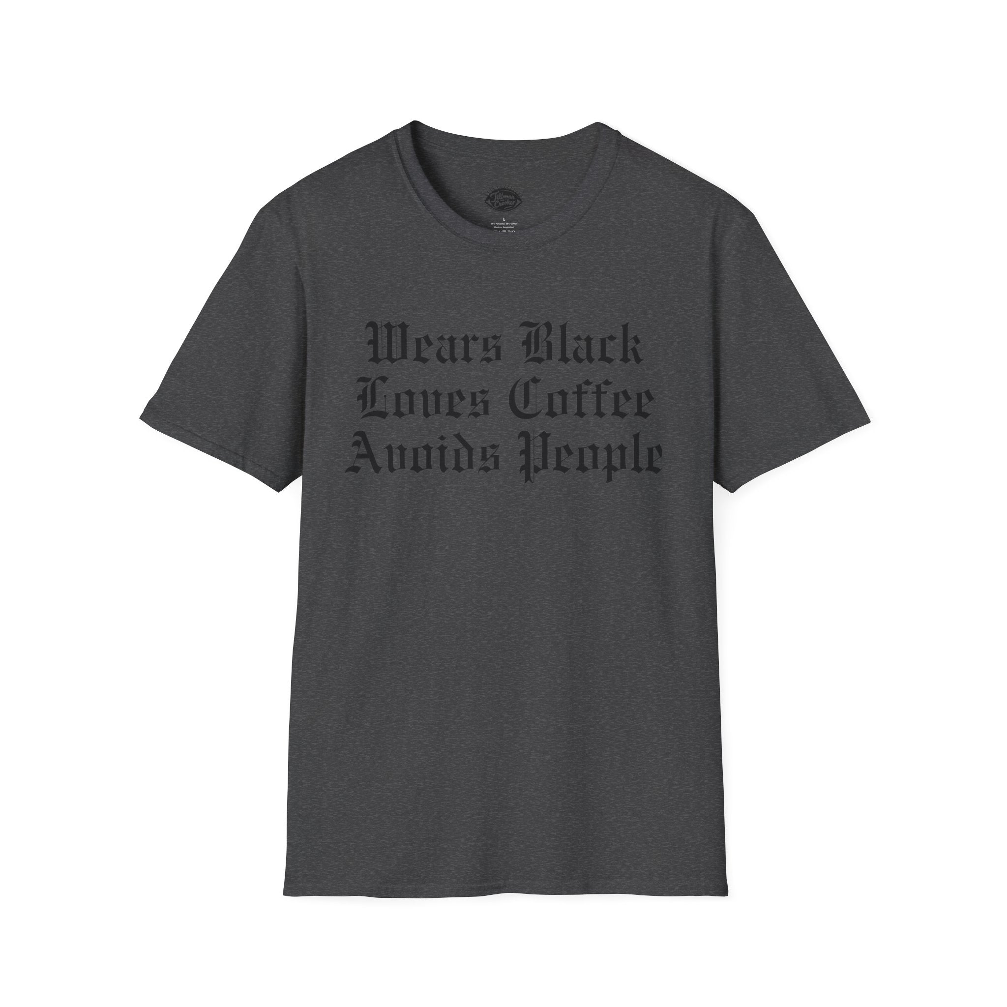 Sassy 'Wears Black, Drinks Coffee, Avoids People' Tee | Statement Wear
